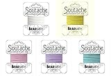Beadsmith Soutache Braided Rayon Cord / Trim Bundle: 5 Colors, 3mm Wide, 3 Yds per color 'Pastels