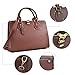 Dasein Designer Purse Faux Leather Satchel Handbag Padlock Handbag Briefcase Laptop Bag
