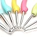 Jeteven 8pcs 8 colors Colorful Plastic Handle Aluminum Crochet Hook Knitting Needles