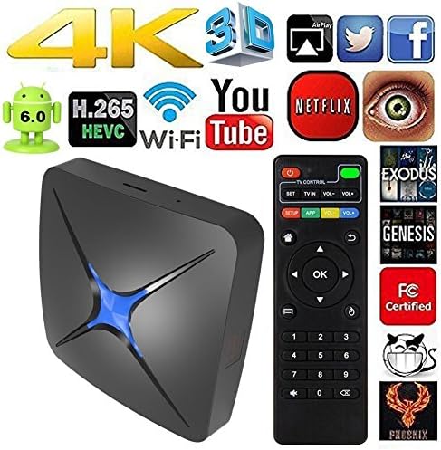 Android 6.0 Tv Box, Quad Core 2G 8G Uhd 4K 60 Fps H.264 Media Center Smart Ott TV BOX