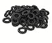 yueton Pack of 50 Stretchy Elastic Hair Ropes Bands Spiral Slinky Hair Ties Ponytail Holder (Black)