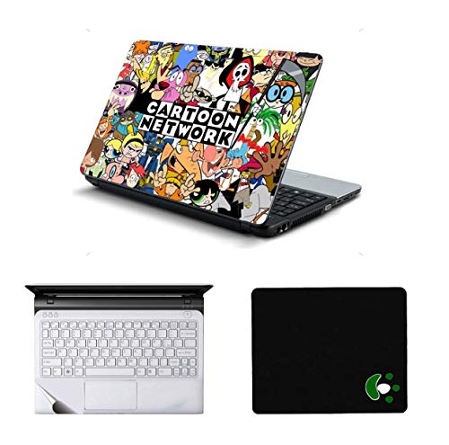 StickerKing 3in1 Laptop Accessories Combo 15.6 Inch Cartoon Network Laptop Skins Stickers, Mouse Pad and Palmrest Skin for HP-DELL-Lenovo-Asus-Acer Laptops || Notebooks