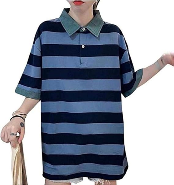 Amazon Taishan Tシャツ レディース 半袖 着痩 カットソー ボーダー柄 トップス ファッション ゆったり 夏服 かわいい 原宿系 ティー 通学 通勤 Tシャツ カットソー 通販