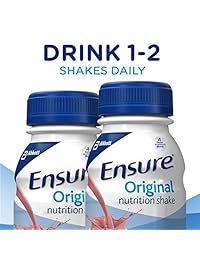 Ensure Original Nutrition Shake with 9 Grams of Protein, Meal Replacement Shakes, Strawberry, 8 fl oz (Pack of 16)