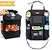 Sellurite Car Trash Can & Car Seat Organizer Duo–Car Garbage Can with Lid & Backseat Organizer with Cup Holder, Tissue Holder & Pockets