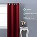 NICETOWN Christmas Red Insulated Blackout Curtain Home Decoration Solid Grommet Top Blackout Living Room Drape for Large Window (1 Panel, 42 x 84 inches)