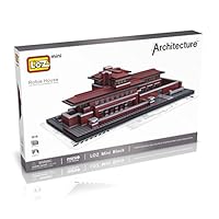 LOZ Architecture 1018 Box Set Robie House Chicago US 2115pcs Brick Building Block Toy