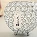 VINCIGANT Silver Crystal Candle Holders Centerpiece Candelabra Vase for Table, Living Room House Decorations,Wedding Anniversary,6 Inches Diameter