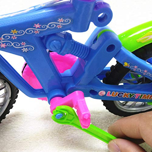 babyHUIH Simulated Bicycle Kids Children Boy Toys Assembly DIY Intelligent Plastic Handmade Manual Bike Model Miniature Toy Gifts