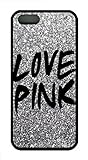 Generic Personalized Protector Case Love Pink Design for Iphone 5/5s Rubber TPU Black Edge