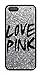 Generic Personalized Protector Case Love Pink Design for Iphone 5/5s Rubber TPU Black Edge