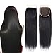 7A Brazlian Straight Human Hair Lace Closure 18 inch Free Part Straight Closure Lli Queen Hair 4x4 Size Lace Closure Straight Brazilian Hair Closure 1B# Color