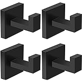 IBosins 4 Pack Towel Hooks Hand Towel Holder for Bathroom Wall Livingroom Bedroom Kitchen Closet Heavy Duty Stainless Steel H