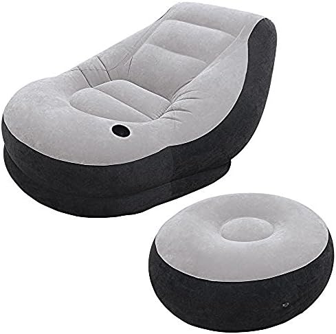 PERFECT SHOPO Original Ultralounge 2 in 1 Chair Air Sofa with Ottoman Style Foot Stool