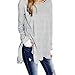 Jushye Clearance Women Tops Stripe Casual Split Long Sleeve Sweatshirt Plus Size Loose Pullover Tops Blouse