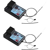 RCmall Flysky Receiver FS-GR3E Upgraded Waterproof Long Range AFHDS 3CH 2.4G Receiver for FS-i6X/FS-T6 / FS-i10 / TH9X /FS-GT2 /FS-GT2B /FS-GT3B /FS-GT3C/ FS-iT4S Transmitter for Crawlers (Pack of 2)