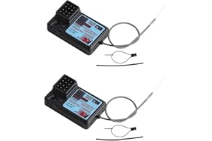 RCmall Flysky Receiver FS-GR3E Upgraded Waterproof Long Range AFHDS 3CH 2.4G Receiver for FS-i6X/FS-T6 / FS-i10 / TH9X /FS-GT2 /FS-GT2B /FS-GT3B /FS-GT3C/ FS-iT4S Transmitter for Crawlers (Pack of 2)