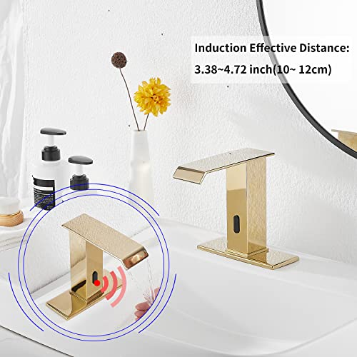thumbnail image 2 of GGStudy Automatic Sensor Bathroom Sink Faucet - Touchless, Polished Gold, With Control Box & Temperature Mixer 2 of 11