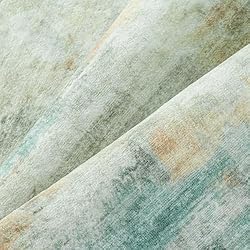 WondRg 4x6 Washable Area Rug Teal Beige Abstract