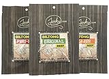 GRASS FED Biltong Jerky Sampler - TESTER 3 PACK - All Natural South African Style Biltong - The Best Biltong Jerky on the Market - 100% Whole Muscle Beef - No Added Preservatives, No Added Nitrates, No MSG and Sugar Free - 9 total oz.