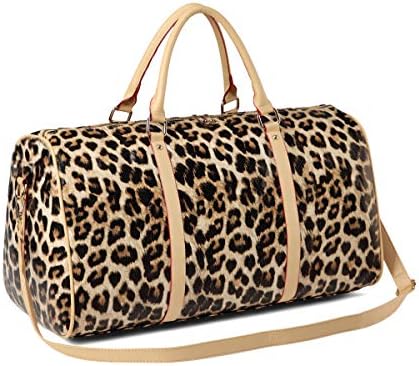 Nabegum Leopard Travel Duffels Bag For Women Girls Cheetah Animal Print Leather Overnight Weekender Hospital Tote Bag With Shoulder Strap 2 Nabegum Leopard Travel Duffels Bag For Women Girls Cheetah Animal Print Leather Overnight Weekender Hospital Tote Bag With Shoulder Strap