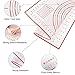 Coolnice Silicone Pastry Mat Extra Large Non Slip with Measurements Non Stick Dough Rolling Mat Silicone Pie Crust Mat For Fondant Pizza and Cookies 24x16 inch Red