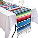 MINILIFE Mexican Serape Table Runner Colorful Cotton Fringe Blanket for Mexican Party Outdoor Wedding Kitchen Decorations