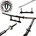 Vulcan Gear Traditional Handmade Sharp Katana Samurai Sword with Scabbard and Single Sword Wood Stand - Choose You Handle (Tsuba) Style