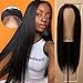 Straight 9A 13x6 Lace Front Human Hair Wigs With Baby Hair For Black Women Deep Parting Remy Hair Glueless Lace Front Wig Pre Plucked With 14 Inch (172g)