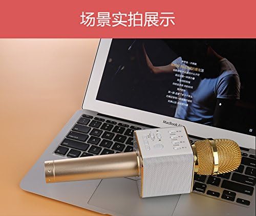 Karaoke Artifact Microphone Wireless microphone bluetooth mobile phone karaoke treasure palm KTV (GOLD)
