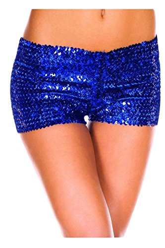 Sequin Booty Shorts Blue