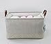 100% Natural Storage Basket, Household Storage Organizer Bin with Drawstring, Baby Toys Storage Bins, Shelf Storage Cubes for Living Room Cabinet, Beige