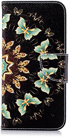 Yiizy Case Cover for Huawei Honor 7A Case, Butterfly Flower Style Premium Leather Wallet Flip Phone Cover for Huawei Honor 7A with Kickstand Card Slots Magnetic Clasp Protective Holster Bumper Pouch