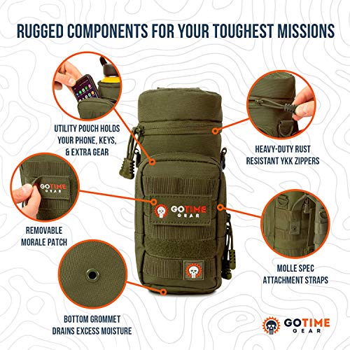 image for Go Time Gear Exo-Tek H2O MOLLE Water Bottle Pouch Hydration Carrier - 