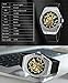 Carrie Hughes Men's Steampunk Automatic Stainless Steel Watch Black Rubber Strap (CH679)