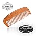 Beard Comb and Brush Grooming Set for Men - Home & Travel Grooming Kit Natural Handmade Boar Bristle Brush & Wooden Comb That Adds Shine & Health to Moustache, Goatee, Dry or Wet Hair By Magnifeko