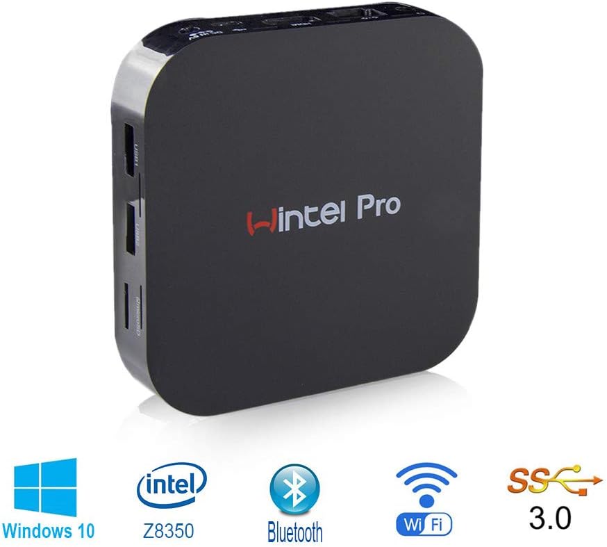 Caroki Mini PC Windows 10 (64-bit) Intel Atom Z8350 Quad Core up to 1.92 GHz 2GB/32GB Desktop Computer Fanless Buit-in Wi-Fi Bluetooth 4.0 100M LAN Display with 4K HDMI