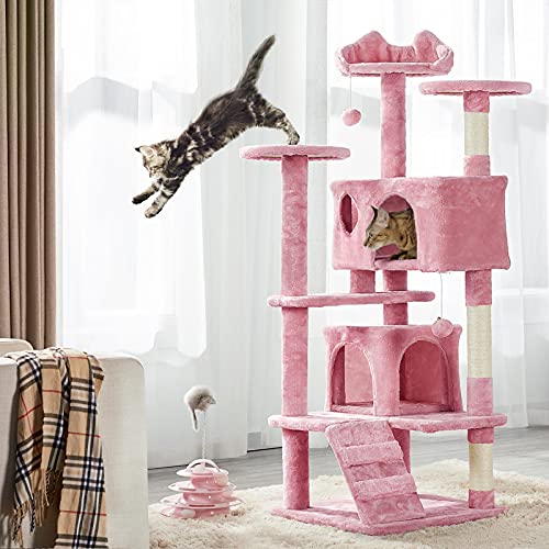 Yaheetech 54in Cat Tree Tower, Multilevel Cat Trees For Indoor Cat With