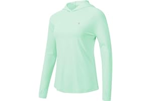 TBMPOY Womens UPF 50+ Sun Protection Hoodie Shirt Long Sleeve Fishing Hiking Outdoor UV Shirt Lightweight