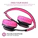 Sound Intone HD30 Headphones with Microphone Lightweight Folding Earphones for iPhone,PC,Laptop, Android Smartphones,Tablet (Rose)