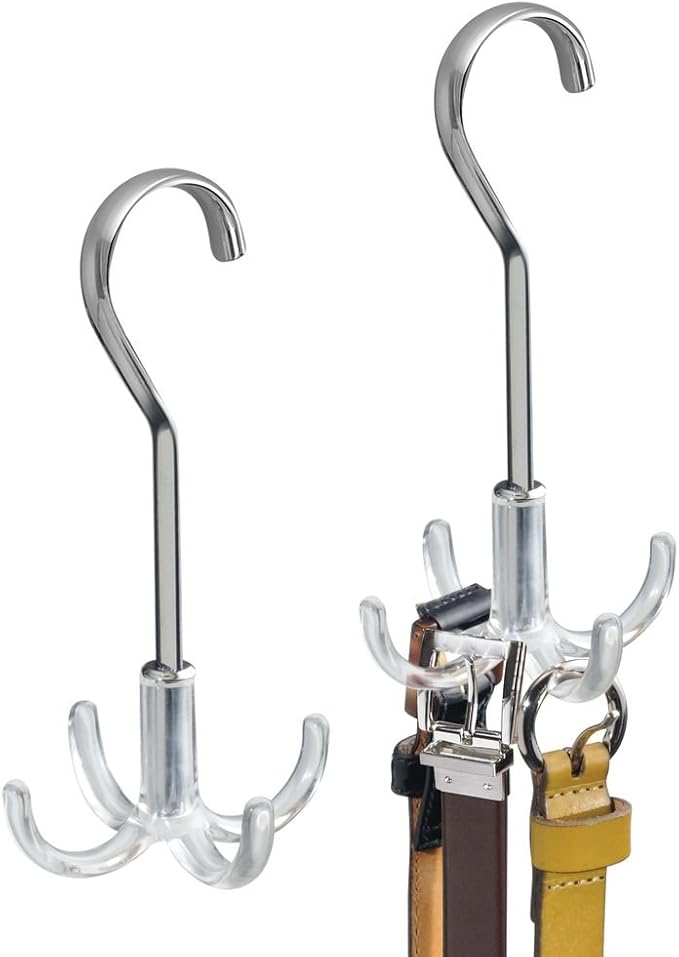 IDesign Axis Portacravatte Armadio, Portacinture Da Armadio In Metallo