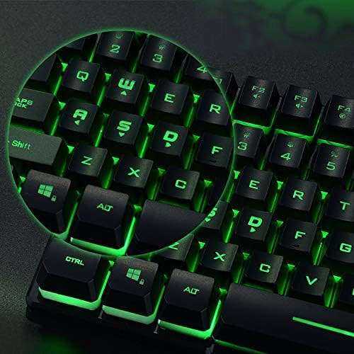 Mafiti RK100 3 Color LED Backlit Gaming Keyboard USB Wired Multimedia