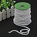 Wispun 6mm Pearl Bead Garland Spool Rope Wedding Centerpiece Decor 20M=65ft (white) primary