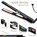 Flat Iron for Hair, Hair Straightener with Dual Voltage & 10s Instant Heat, Professional 2 in 1 Ceramic Flat Iron (1 Inch) with 11 Heat Levels, Digital Display, Auto Shut off for Home, Travel & Salon