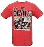 Hybrid Beatles Men's Ticket To Ride Vintage Licensed Heather T-Shirt (XX-Large)