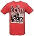 Hybrid Beatles Men's Ticket To Ride Vintage Licensed Heather T-Shirt (XX-Large)