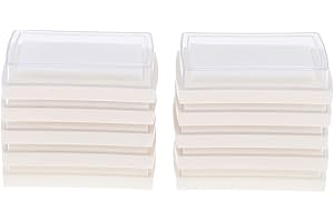 oshhni 10pcs Blank Empty Stamp Pad Craft Finger Ink Pad for Ink Refill Card Making