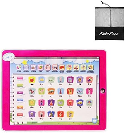 Touch Interactive Learning Pad Tablet 11 in 1 Multifunctional Preschool Educational Study Electronic Toys for ABC Sound,Numbers,Animals,Flags,Fruits,Color and Food Learning for Toddlers over 18 Months