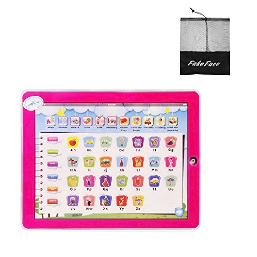 Touch Interactive Learning Pad Tablet 11 in 1 Multifunctional Preschool Educational Study Electronic Toys for ABC Sound,Numbers,Animals,Flags,Fruits,Color and Food Learning for Toddlers over 18 Months