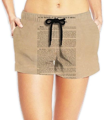Tisky Women Swimsuit Tankini Bottom Board Shorts Emancipation Proclamation Lincoln Sign